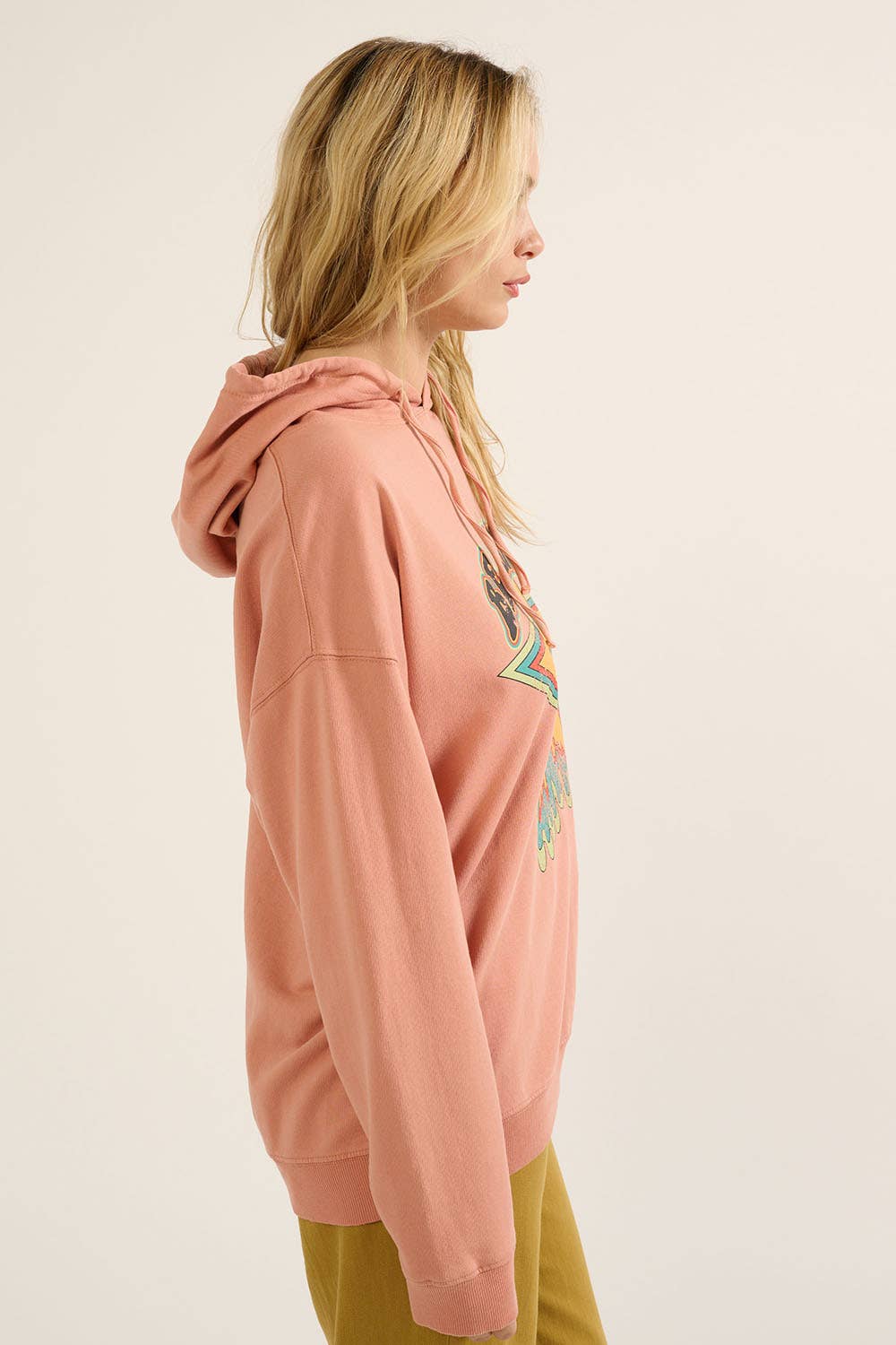 Be Kind Vintage French Terry Graphic Hoodie Top