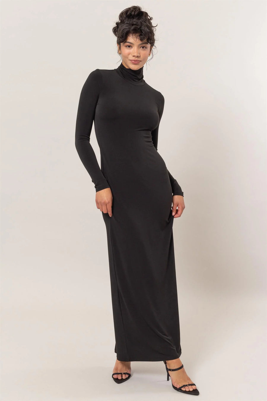 Turtleneck Bodycon Maxi Dress – The Pop-up shop li