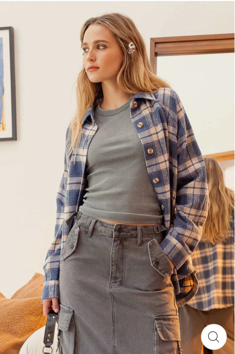 Oversized Collared Button-Down Shirt